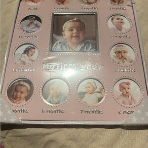 Collective Concepts Pink Baby's First Year Photo Frame